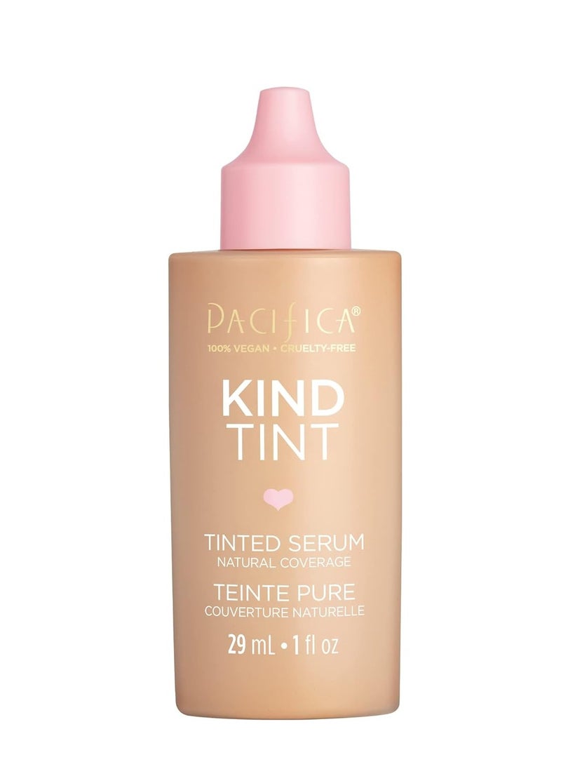 Pacifica Tinted Moisturizer – Kind Tint Serum, Lightweight Hydrating Foundation with Vegan Collagen & Hyaluronic Acid for Dewy Glow, Buildable Coverage, Vegan, 1 fl oz (Shade 17)