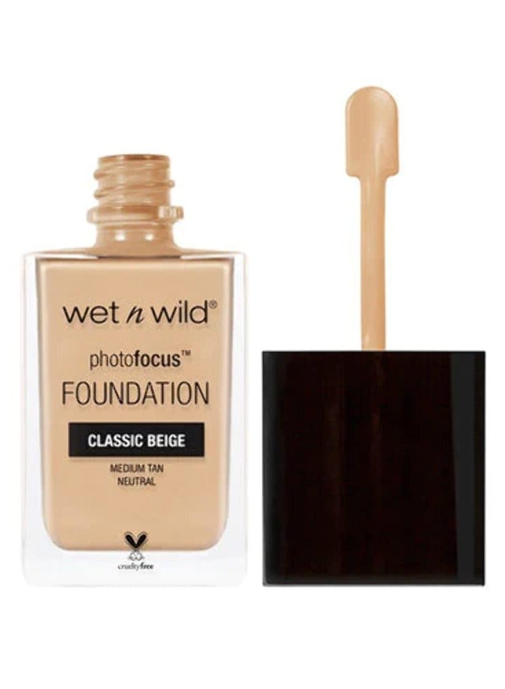 Photo Focus Matte Liquid Foundation, Vegan & Cruelty-Free Classic Beige