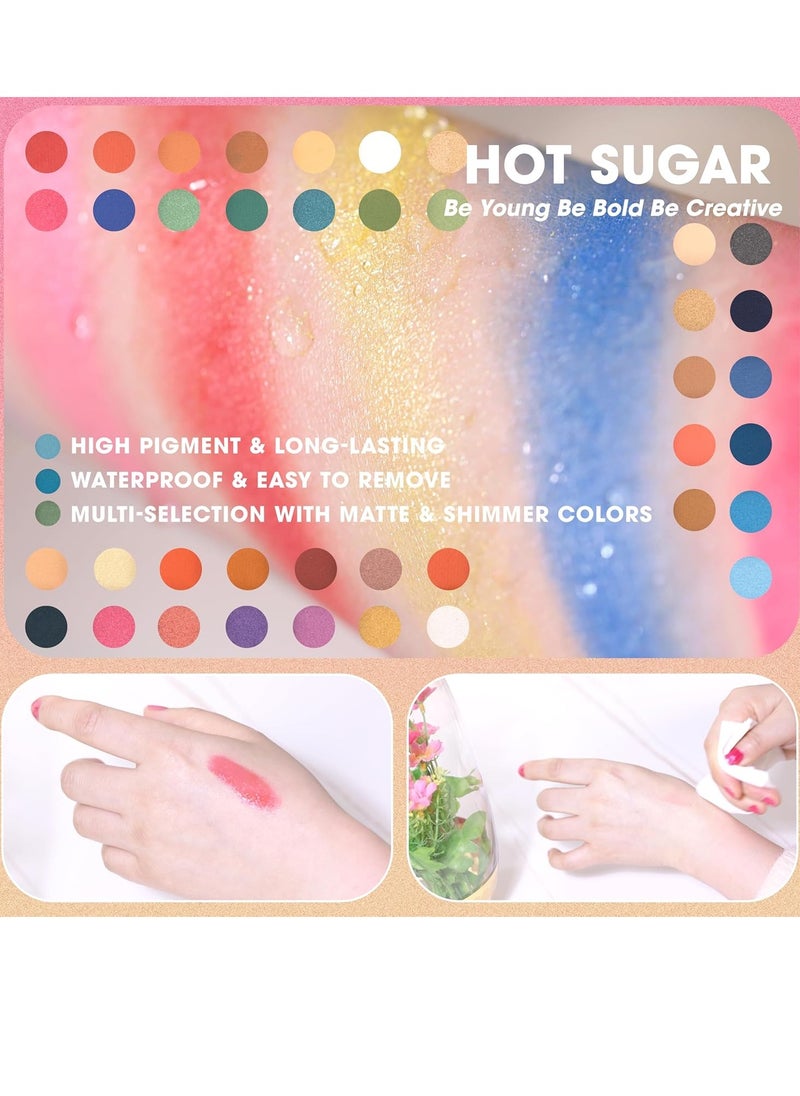 Hot Sugar Kids Makeup Kit, Girls Makeup Kit Age 4-6 7-8 10-12, Unicorn Gift for Girls Birthday Christmas (PINK)