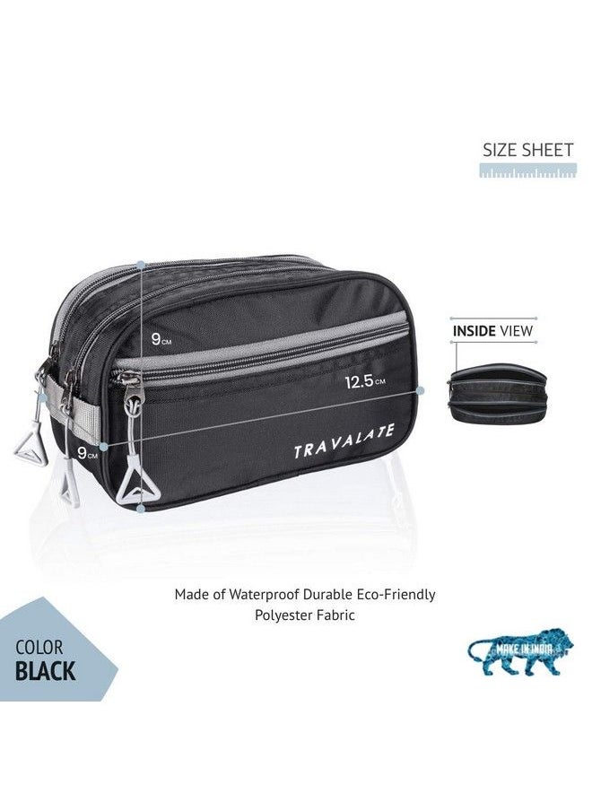 Solid 9 Cms Cosmetic Pouch (S_Tr1416_Black)