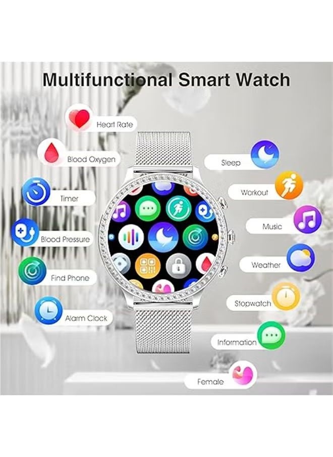 Women's Smart Watch (Answer/Make Calls) Smartwatch For Android Phones And iOS 1.32