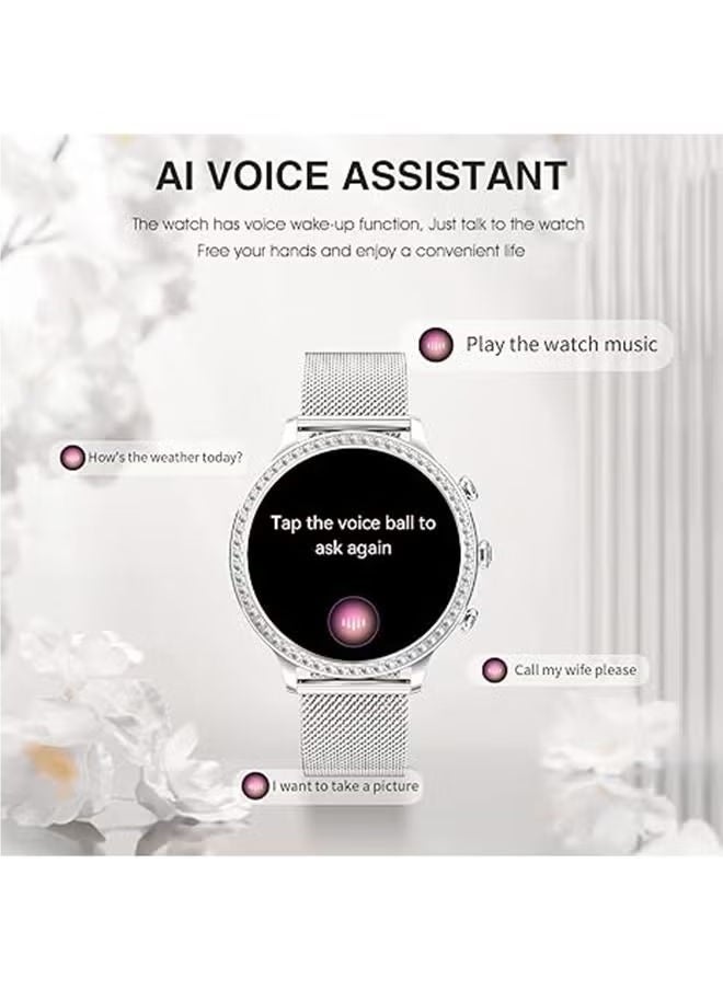 Women's Smart Watch (Answer/Make Calls) Smartwatch For Android Phones And iOS 1.32