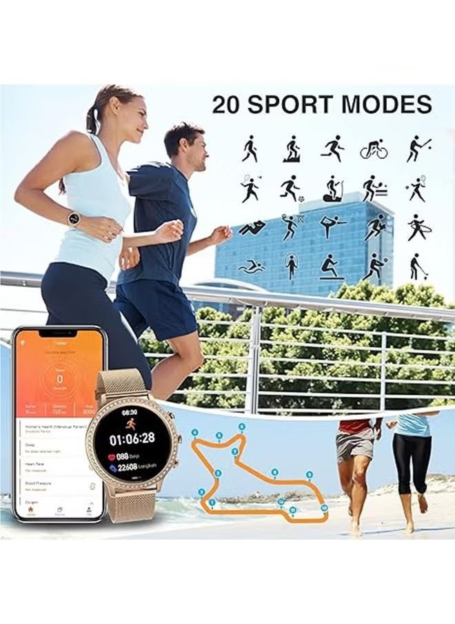 Women's Smart Watch (Answer/Make Calls) Smartwatch For Android Phones And iOS 1.32