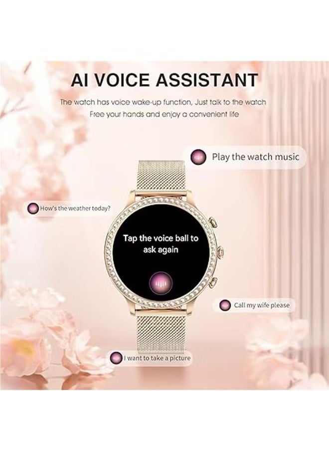 Women's Smart Watch (Answer/Make Calls) Smartwatch For Android Phones And iOS 1.32