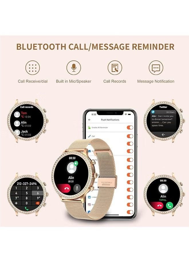 Women's Smart Watch (Answer/Make Calls) Smartwatch For Android Phones And iOS 1.32