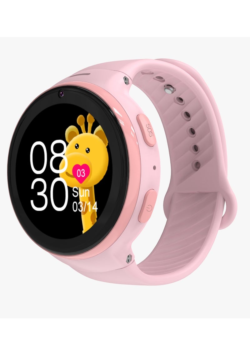 4G Kids GPS Smart Watch with JuniCare app - Pink