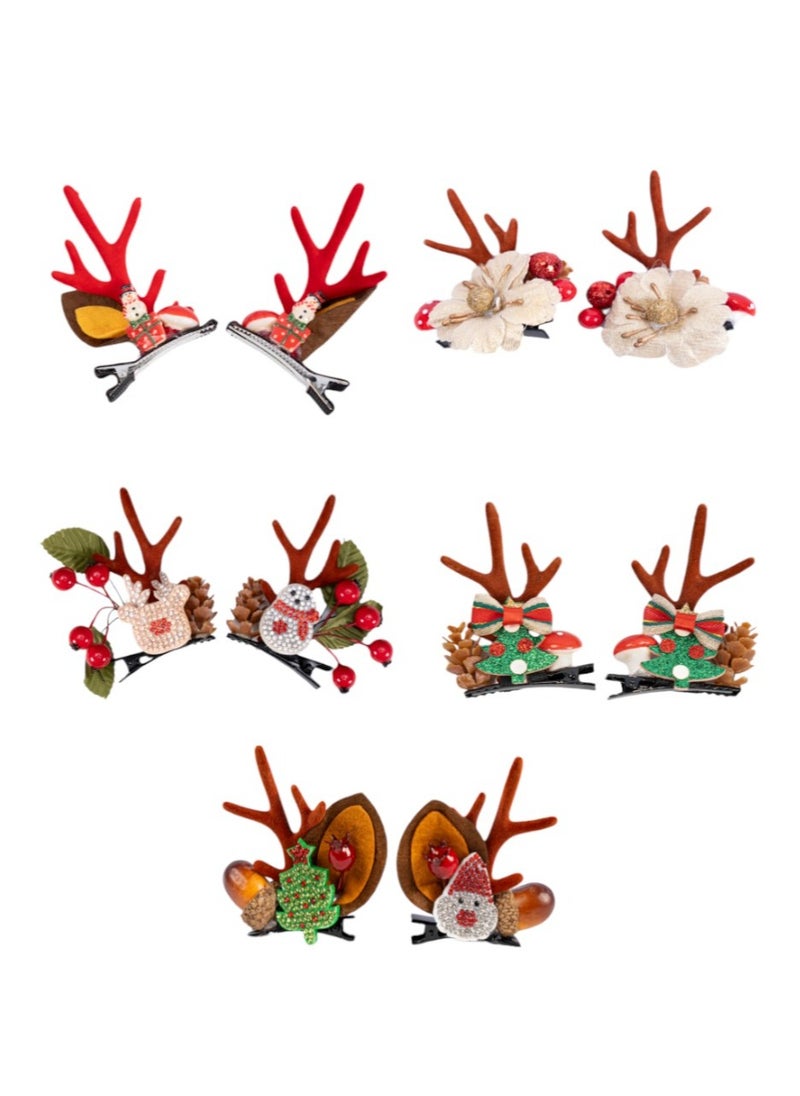 D' Daniela - 5 pairs of Christmas Hair Clips - Set W