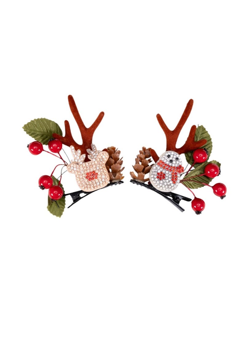 D' Daniela - 5 pairs of Christmas Hair Clips - Set W