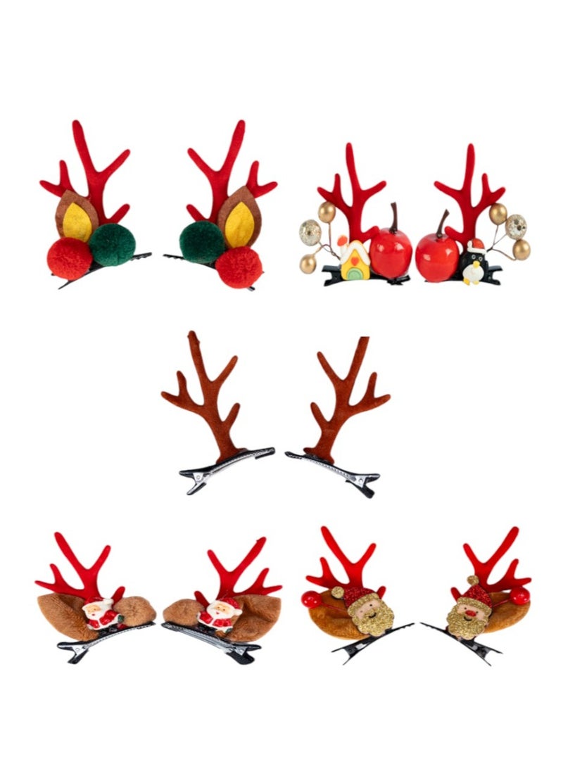 D' Daniela - 5 pairs of Christmas Hair Clips - Set X