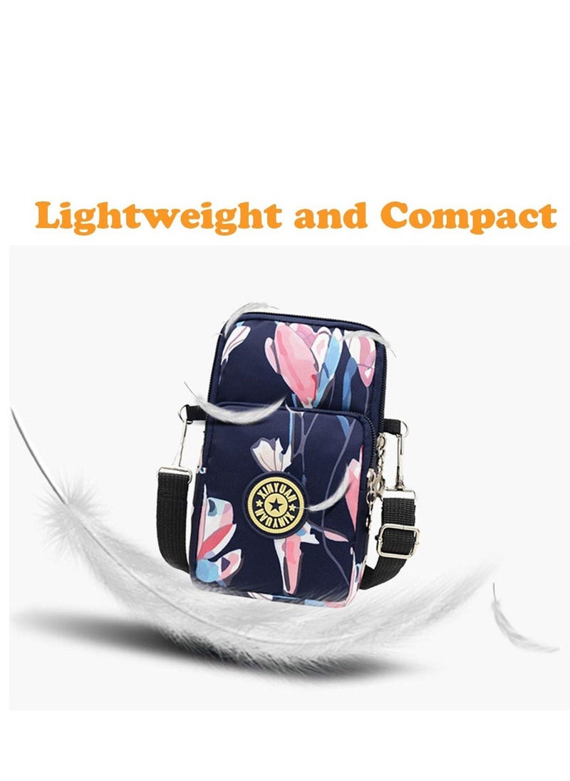 Girl Multifunction Mini Crossbody Bag, Waterproof 3 Layer Phone Pouch Purse Teenage Girl Gifts for Smartphone 6.5