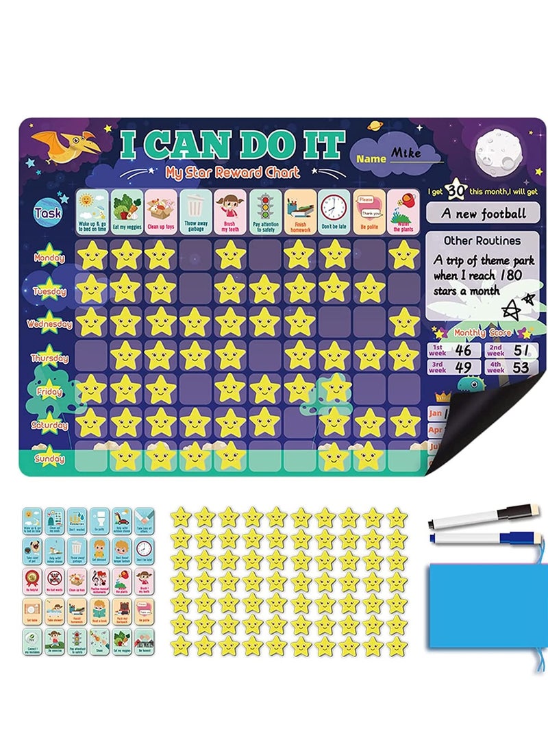 Reward Chart For Kids Daily Routine Responsibility Chore Kid At Home I Can Do It Behavior Encourages Good Behaviour