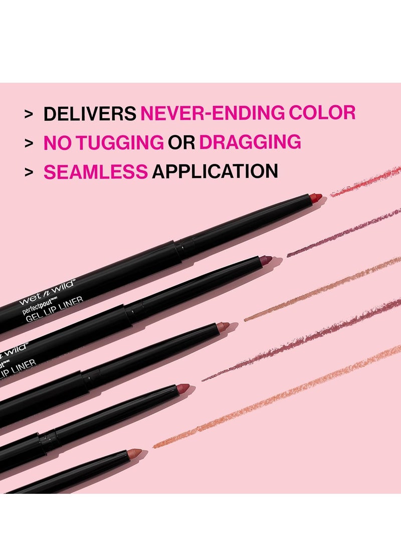 Perfect Pout Matte Retractable Gel Lip Liner Pencil, Rich Creamy Long Lasting Color, Well-Defined and Flawless Application, Vegan & Cruelty-Free - Purple Lay Down the Mauves