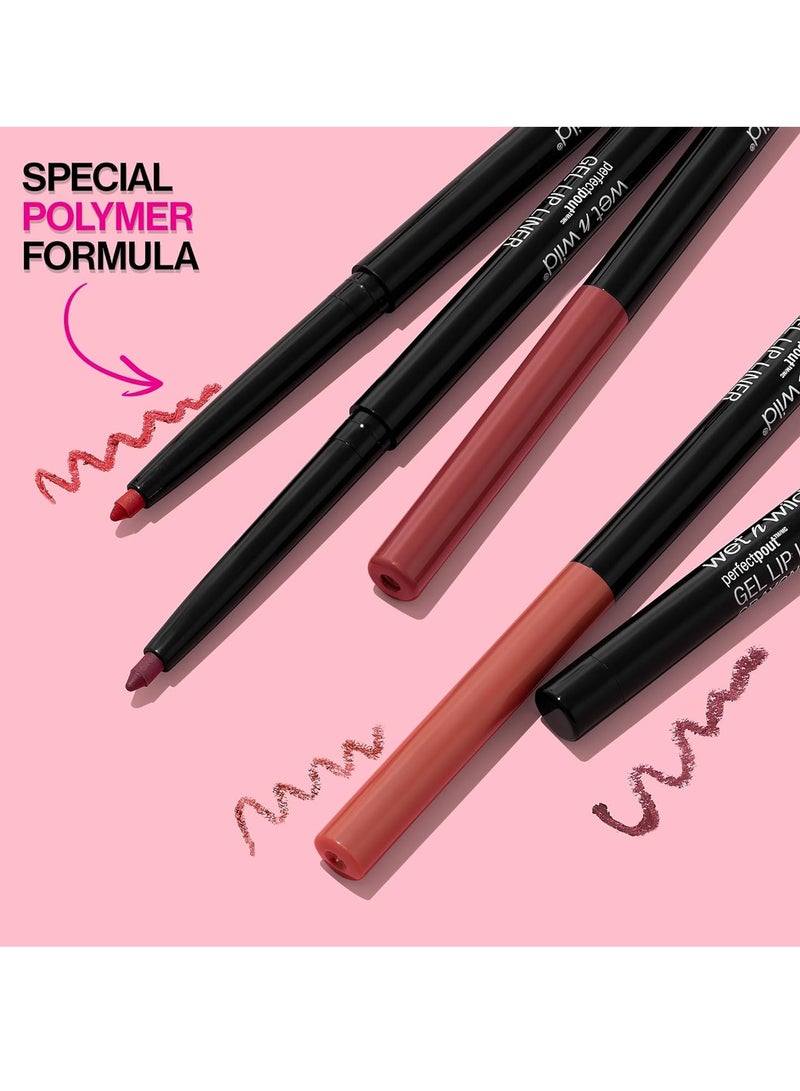 Perfect Pout Matte Retractable Gel Lip Liner Pencil, Rich Creamy Long Lasting Color, Well-Defined and Flawless Application, Vegan & Cruelty-Free - Purple Lay Down the Mauves