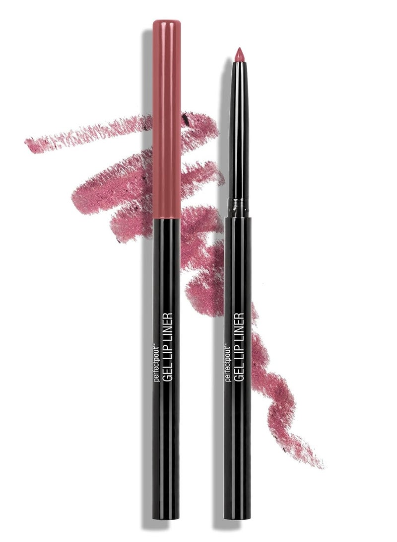 Perfect Pout Matte Retractable Gel Lip Liner Pencil, Rich Creamy Long Lasting Color, Well-Defined and Flawless Application, Vegan & Cruelty-Free - Purple Lay Down the Mauves