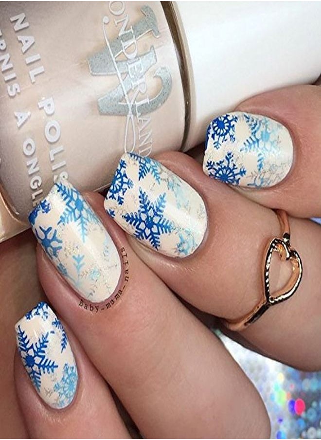 Christmas Nail Art Stamping Plates Bundle Set Winter Festival Holiday Manicure Have A Merry Christmas! Jingle All The Way