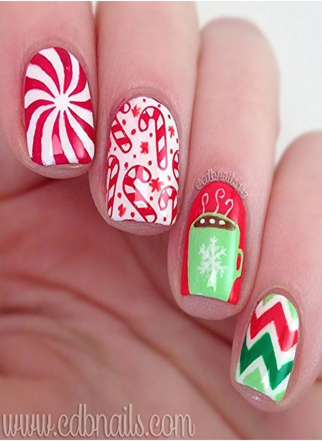 Christmas Nail Art Stamping Plates Bundle Set Winter Festival Holiday Manicure Have A Merry Christmas! Jingle All The Way
