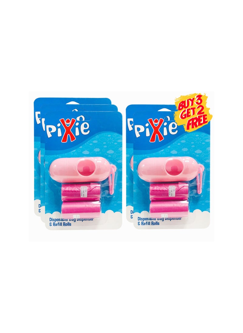 Pixie Dispenser Bag & Refill Pink Buy 3 Get 2 Free