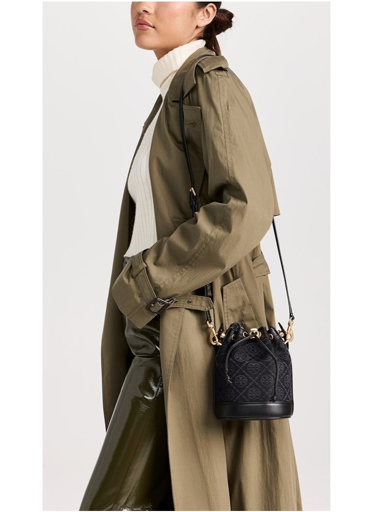 Tory Burch Mini T Monogram Jacquard Bucket Bag