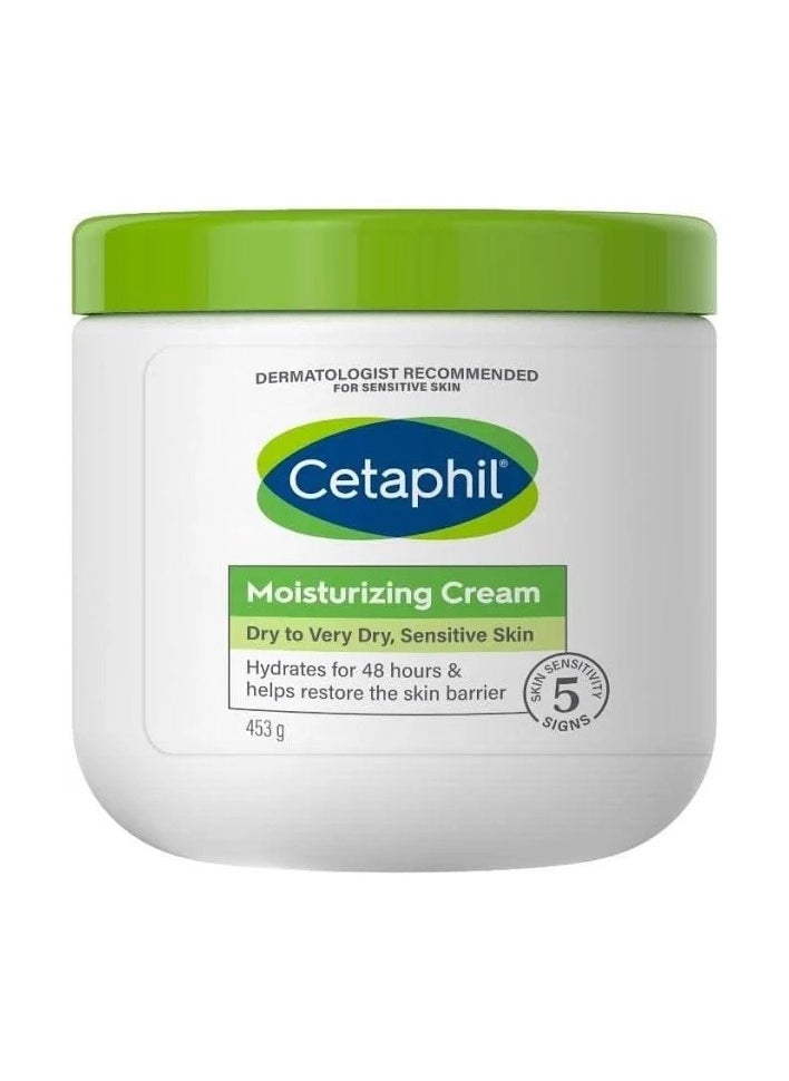 Cetaphil Moisturizing Cream, Face & Body Moisturizer for Men & Women, Dry to Very Dry and Sensitive Skin, Unscented, 453g