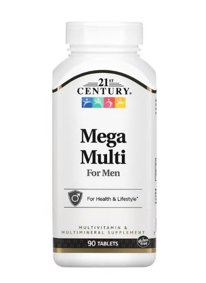 Mega Multi for Men Multivitamin  Multimineral 90 Tablets