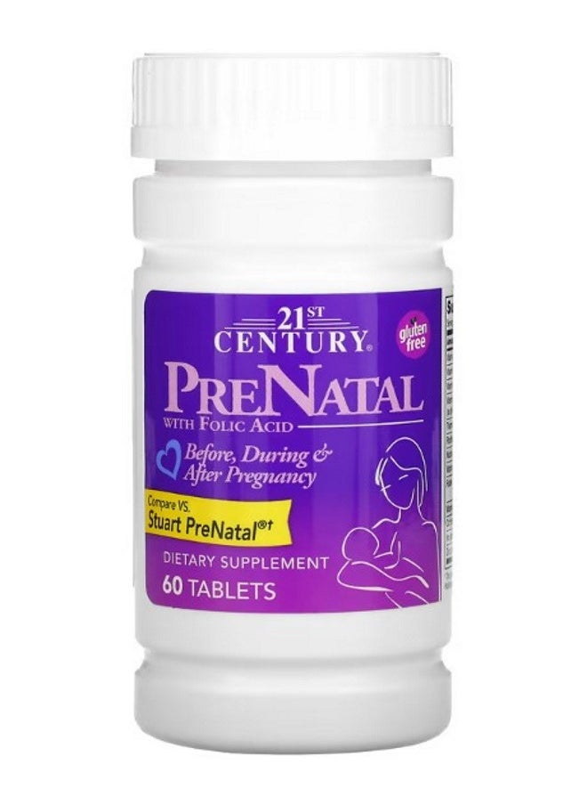 PreNatal with Folic Acid 60 Tablets