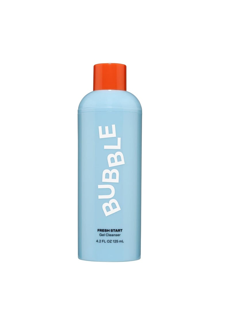 Bubble Fresh Start Gel Cleanser - Gentle Exfoliating Face Wash for Oily Skin - Formulated with Aloe Vera Juice + Caffeine to Protect and Soothe Complexion (125ml)