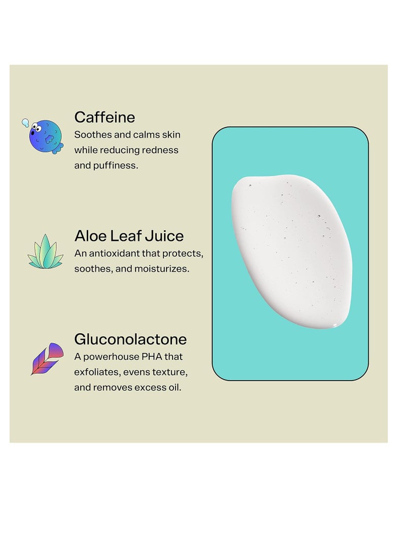 Bubble Fresh Start Gel Cleanser - Gentle Exfoliating Face Wash for Oily Skin - Formulated with Aloe Vera Juice + Caffeine to Protect and Soothe Complexion (125ml)