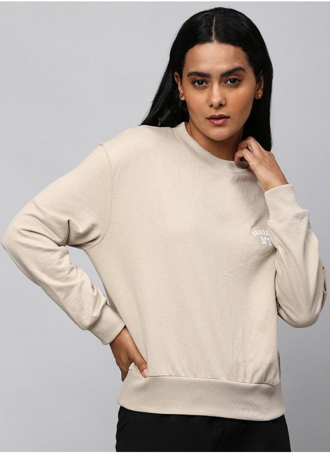 Women BEIGE Sweatshirts