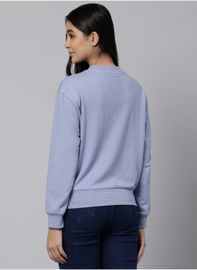 Women POWDER Blue Sweatshirts