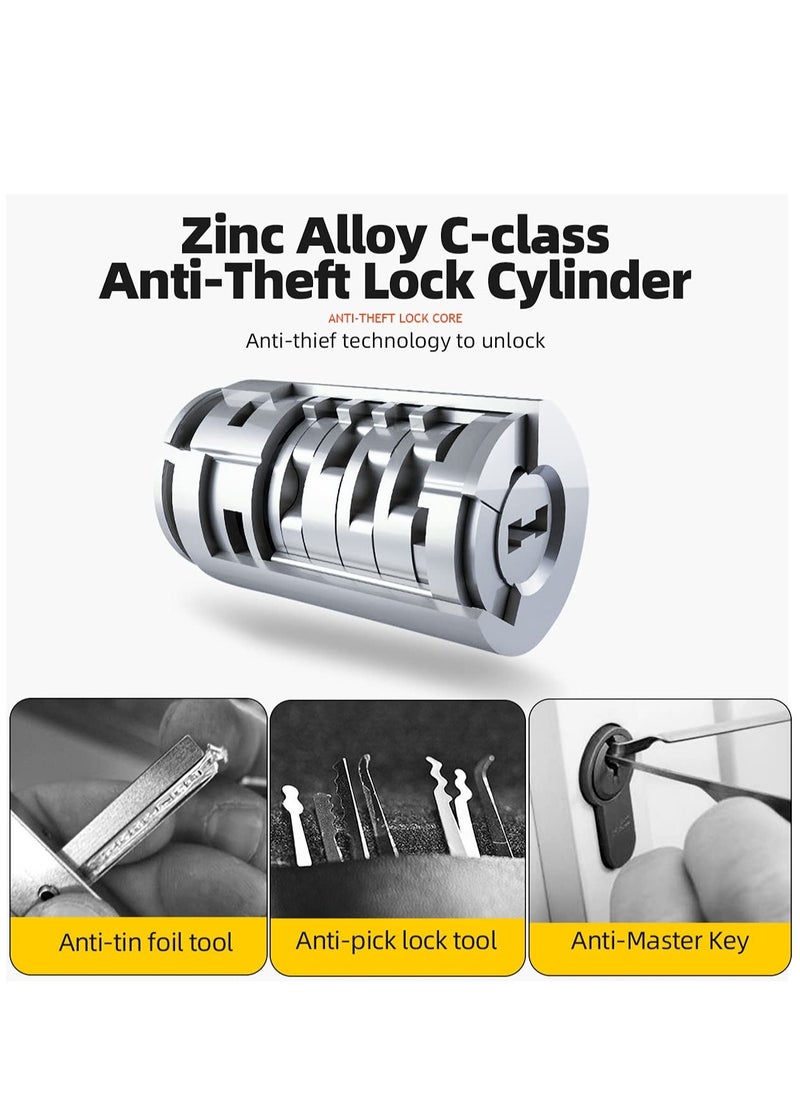 Bike U Lock, Heavy Duty Anti Theft Bike U Lock with Cable Silicone Cover, Max 22.5MM Bike U Lock+Keys+Mounting Bracket