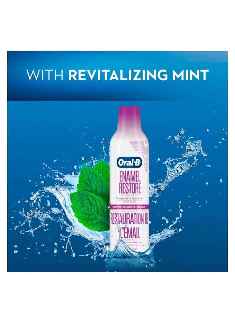 Enamel Restore Special Care Oral Mouthwash, Strengthens and Rebuilds Weakened Enamel, No Alcohol, Artificial Dyes, Parabens, Gluten, Sodium Lauryl Sulfate, 475 ml