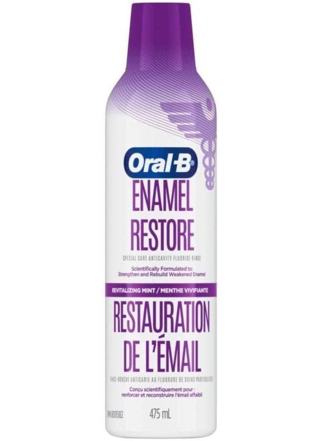 Enamel Restore Special Care Oral Mouthwash, Strengthens and Rebuilds Weakened Enamel, No Alcohol, Artificial Dyes, Parabens, Gluten, Sodium Lauryl Sulfate, 475 ml