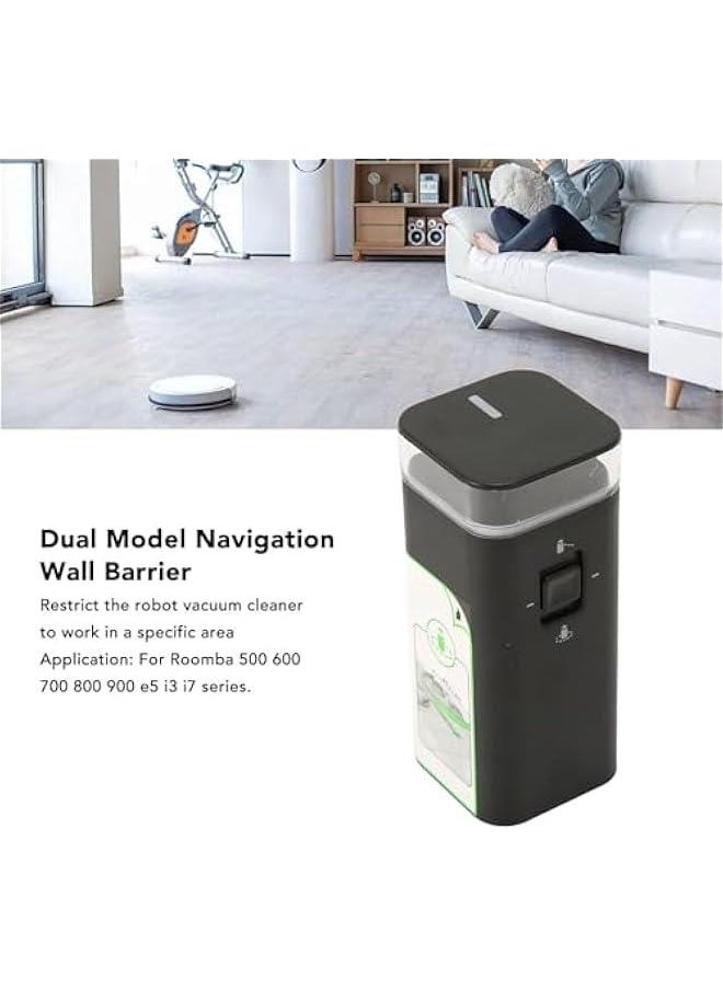 Dual Mode Virtual Barrier Compatible for Roomba 500 600 700 800 900 E5 I3 Robot Vacuum, Dual Model Virtual Navigation Wall Barrier Replacement Part with Indicator