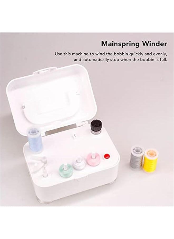 Bobbin Winder, Portable High Speed Motor Electric Automatic Bobbin Winder USB or Battery Power Supply Suction Cup Design Stable Dustproof Sewing Winding Tool One Touch Cord Winder for Household Sewi