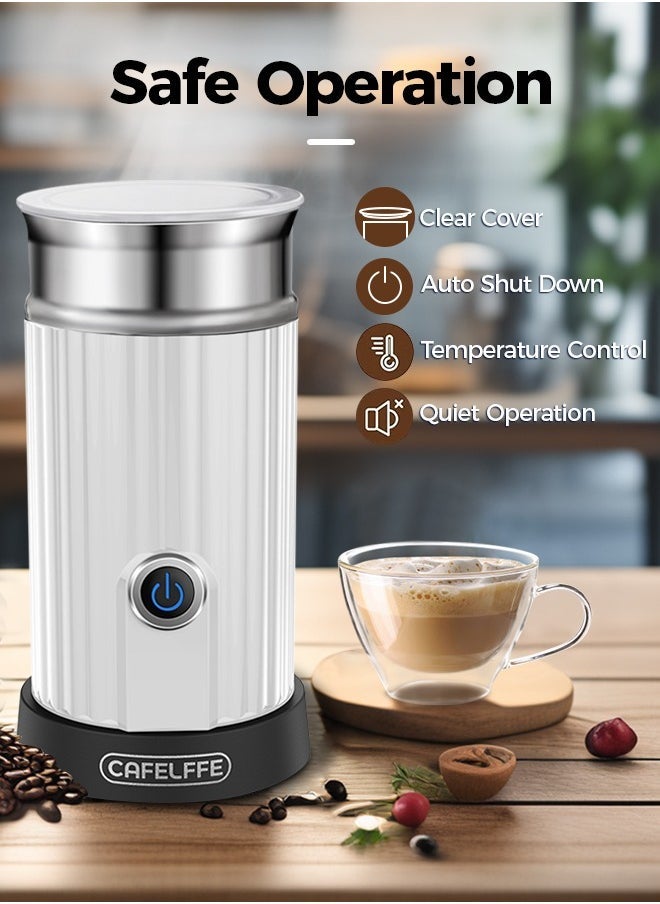 Milk Frother 4 In 1 Electric Milk Steamer Automatic Hot And Cold Milk Foam Machine For Latte Cappuccino And Macchiato 550W 230ML White