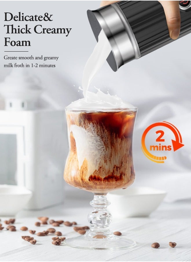 Electric Milk Frother 4 In 1 Coffee And Milk Steamer Hot Cold Milk Frothing For Latte And Cappuccino