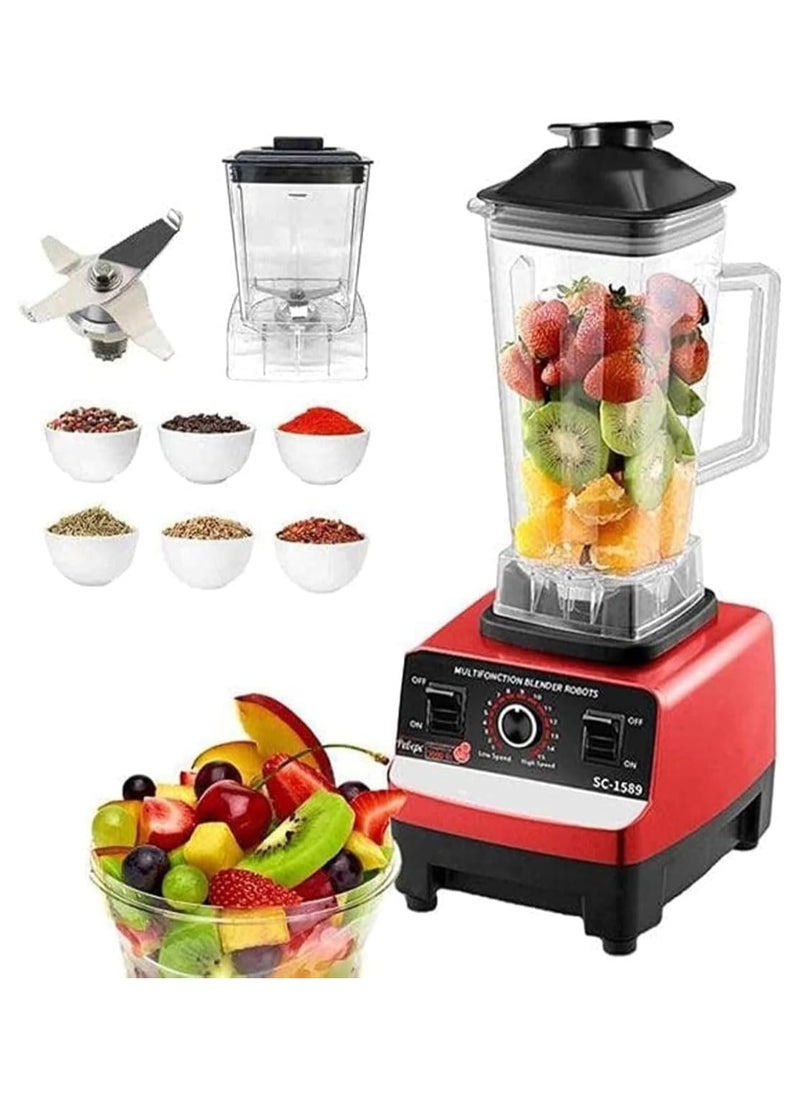 Blender Heavy Duty Commercial Electric Mixer Blender, 2L Jar 5500W Professional Grade 2 In 1 Blender,Heavy Duty Blender