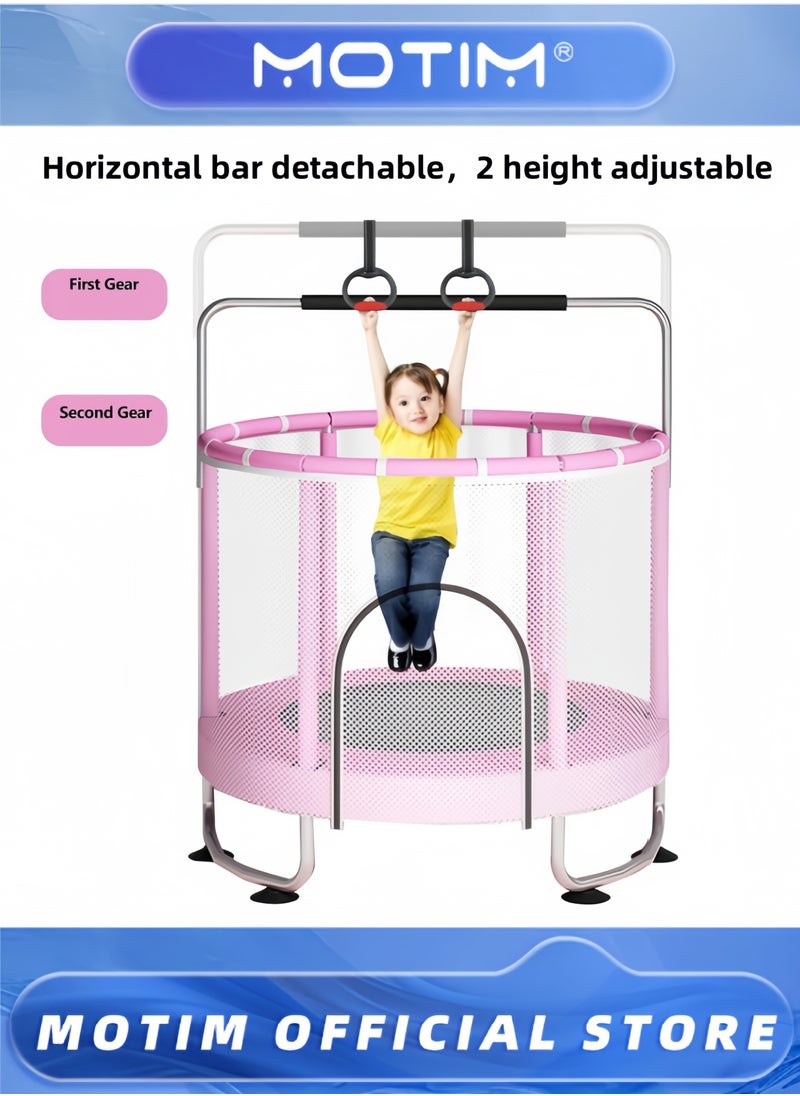 Trampoline for Kids Indoor Outdoor Toddler Trampoline with Enclosure Net Update Safety Upper Ring Reinforcement with Basketball Hoop Baby Trampoline Toys Birthday Gifts for Kids