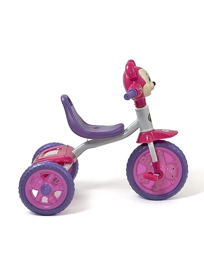 Kids Balance Bike Kids Tricycles for 1.5-4 Years, Three Wheel Tricycle For Toddlers With Sounds and Lights, 3 Wheel Baby Bicycle With Basket, Toddlers Small Trike, Pink