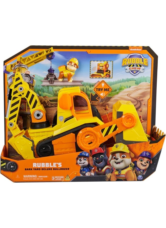 PAW Patrol Rubble & Crew Rubble’s Bark Yard Deluxe Bulldozer Vehicle