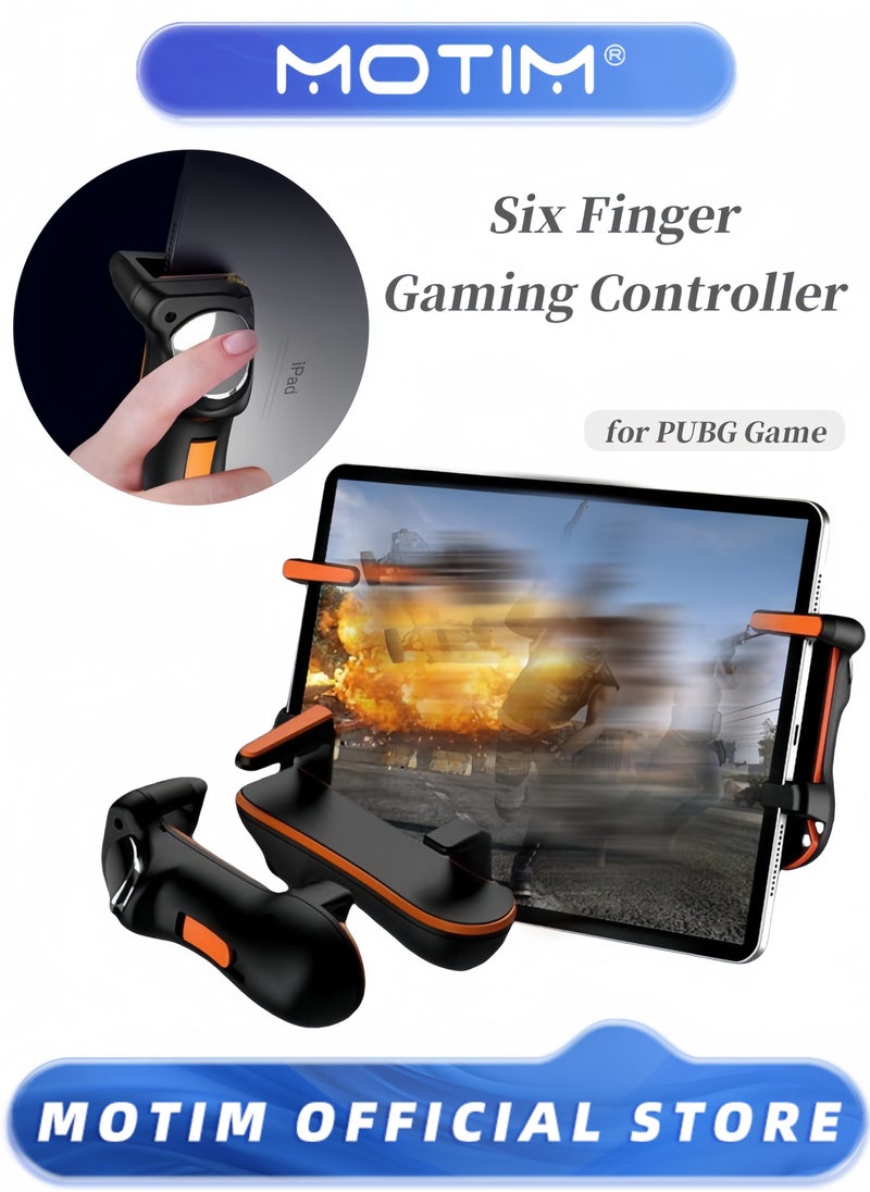 6-Finger Gaming Trigger for PUBG L1 R1 Joystick Button for Mobile Gaming Controllers