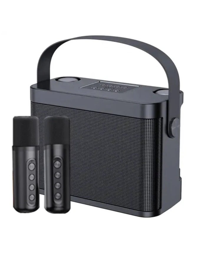 YS-219 Karaoke Machine with 2 Wireless Microphones Portable Speaker