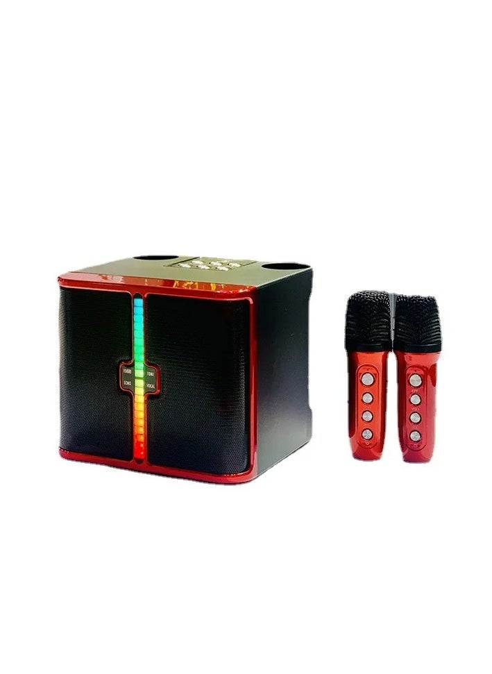 YS-232 Light Wireless Karaoke Speaker  With Double Wireless Microphones