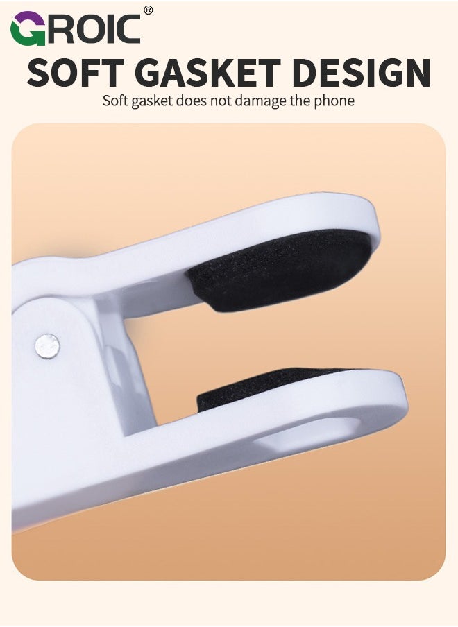 LED Rechargeable Selfie Light, Video Light, Phone Light Clip, 3 Lighting Mode Phone Ring Light Mini Portable Clip on Fill Lights for iPhone, Cell Phone, Laptop, TikTok, Selfie, Video Conference, Camera