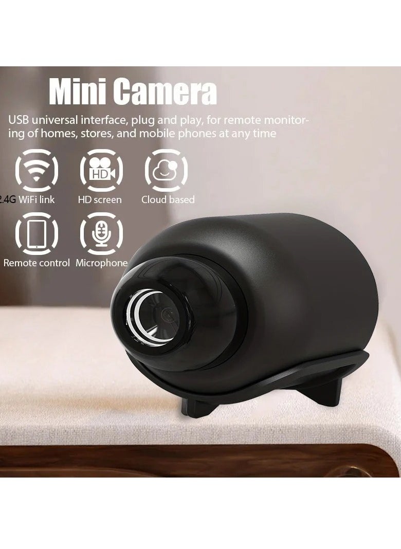 Mini Security Camera, 1080p HD Wireless Wifi Camera, Lightweight Portable Remote Viewing Wide Angle Security Camera, Clear Night Vision Motion Detection Surveillance Camera For Home Office