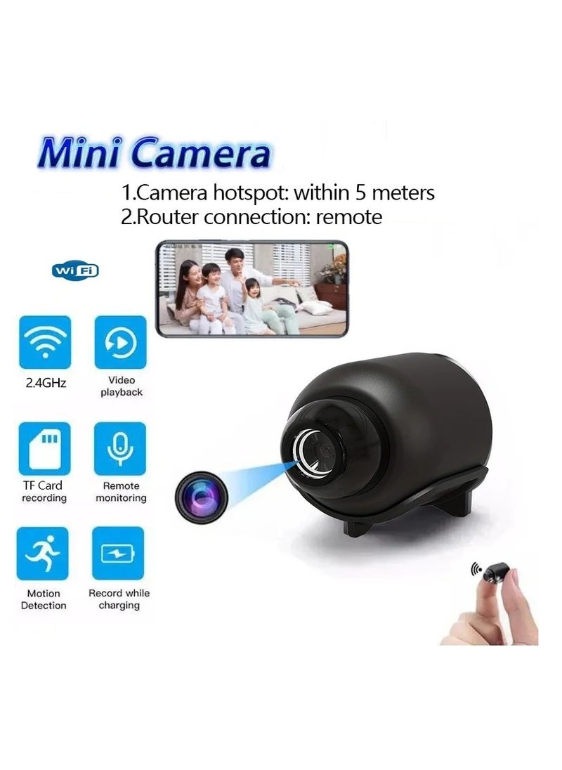 Mini Security Camera, 1080p HD Wireless Wifi Camera, Lightweight Portable Remote Viewing Wide Angle Security Camera, Clear Night Vision Motion Detection Surveillance Camera For Home Office