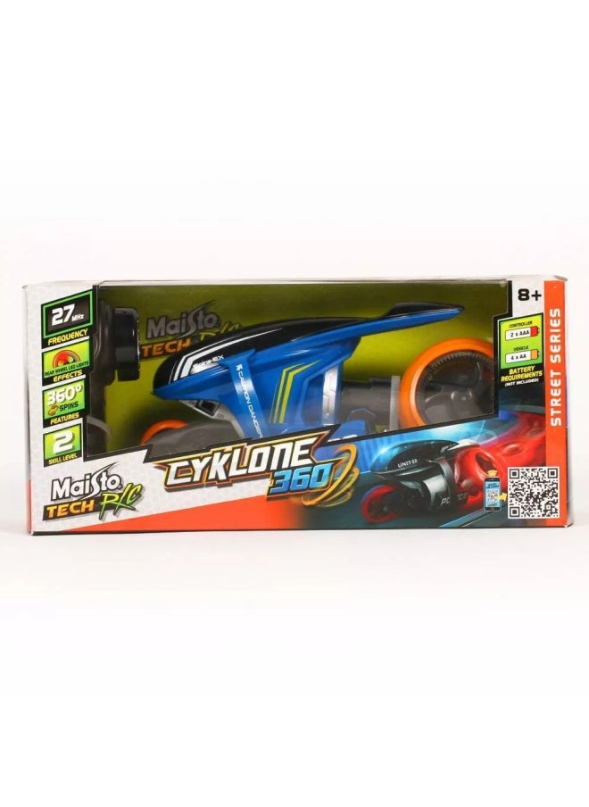 Maisto Tech Cyklone360 Remote Control Motorcycle (2.4GHz, Blue)