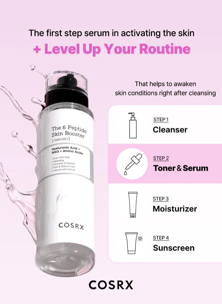 Radiant Glow Set - The 6 Peptide Skin Booster - Vitamin C 23 Serum - Low pH Good Morning Gel Cleanser - Embrace Effortless Radiance for Your Skin 320ml