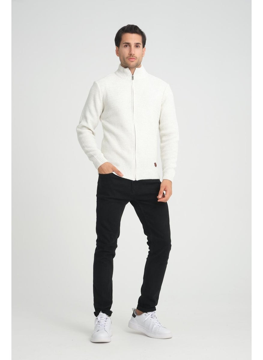 Alexandergardı Turtleneck Zippered Knitwear Cardigan (E22-5714)