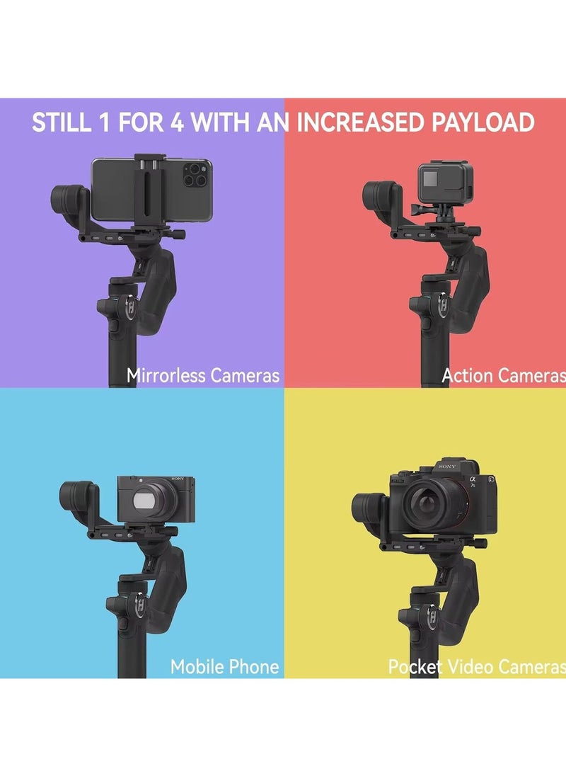 Mini 3 All-in-One Stabilizer for Mirrorless Cameras Compact Cameras and Action Cameras